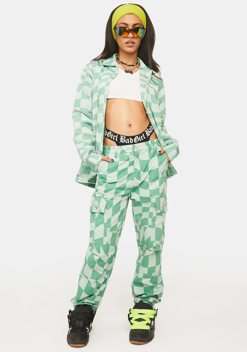 Checked Cargo Pants