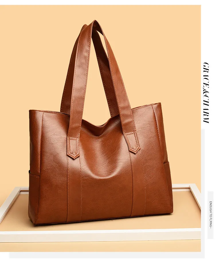Classic Vintage Shoulder Tote - FREE Shipping
