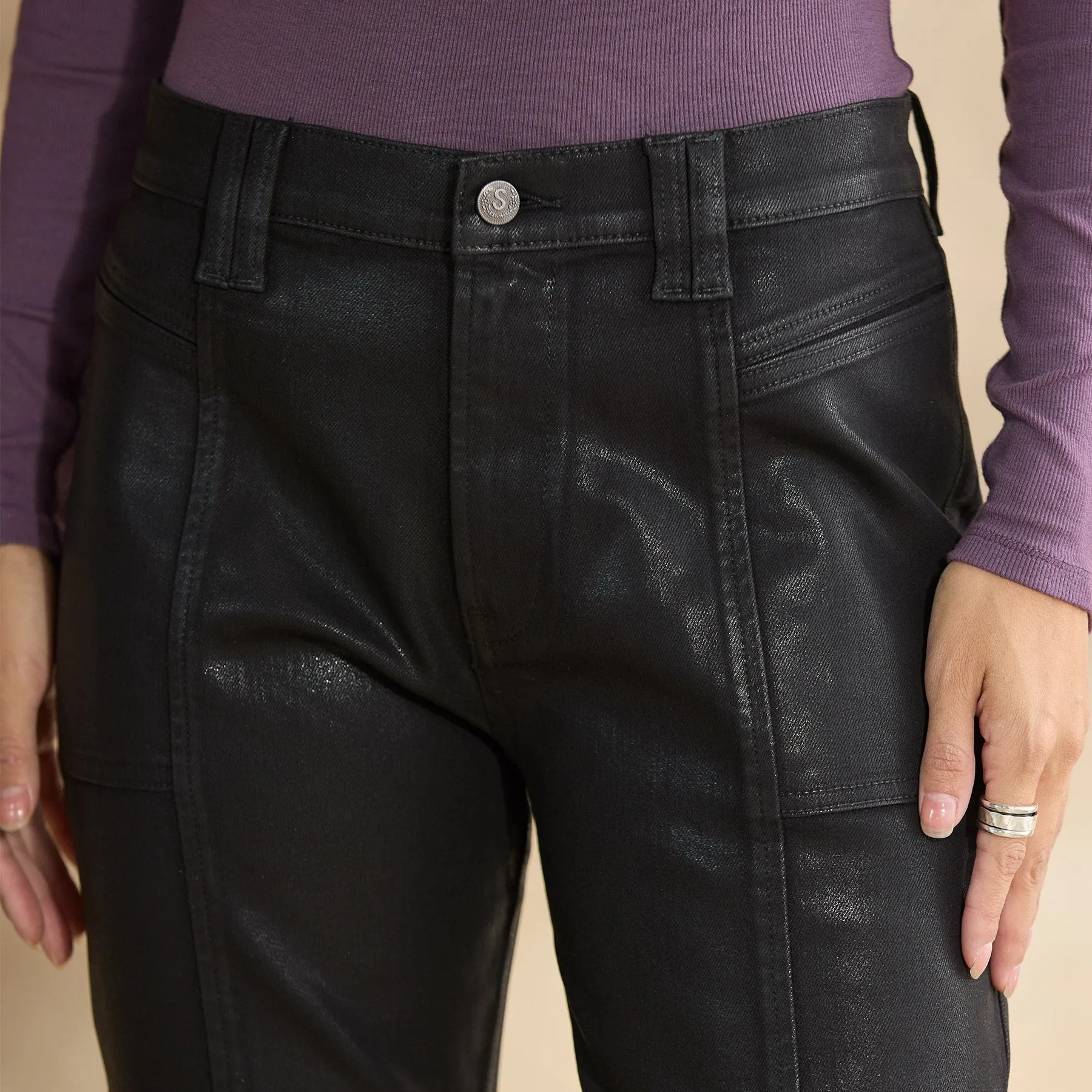 Coated Bronte Cargo Pants