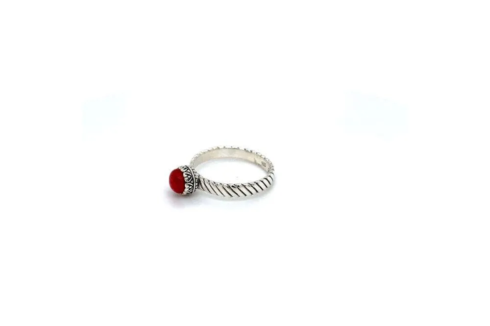 Comet Ring- Coral