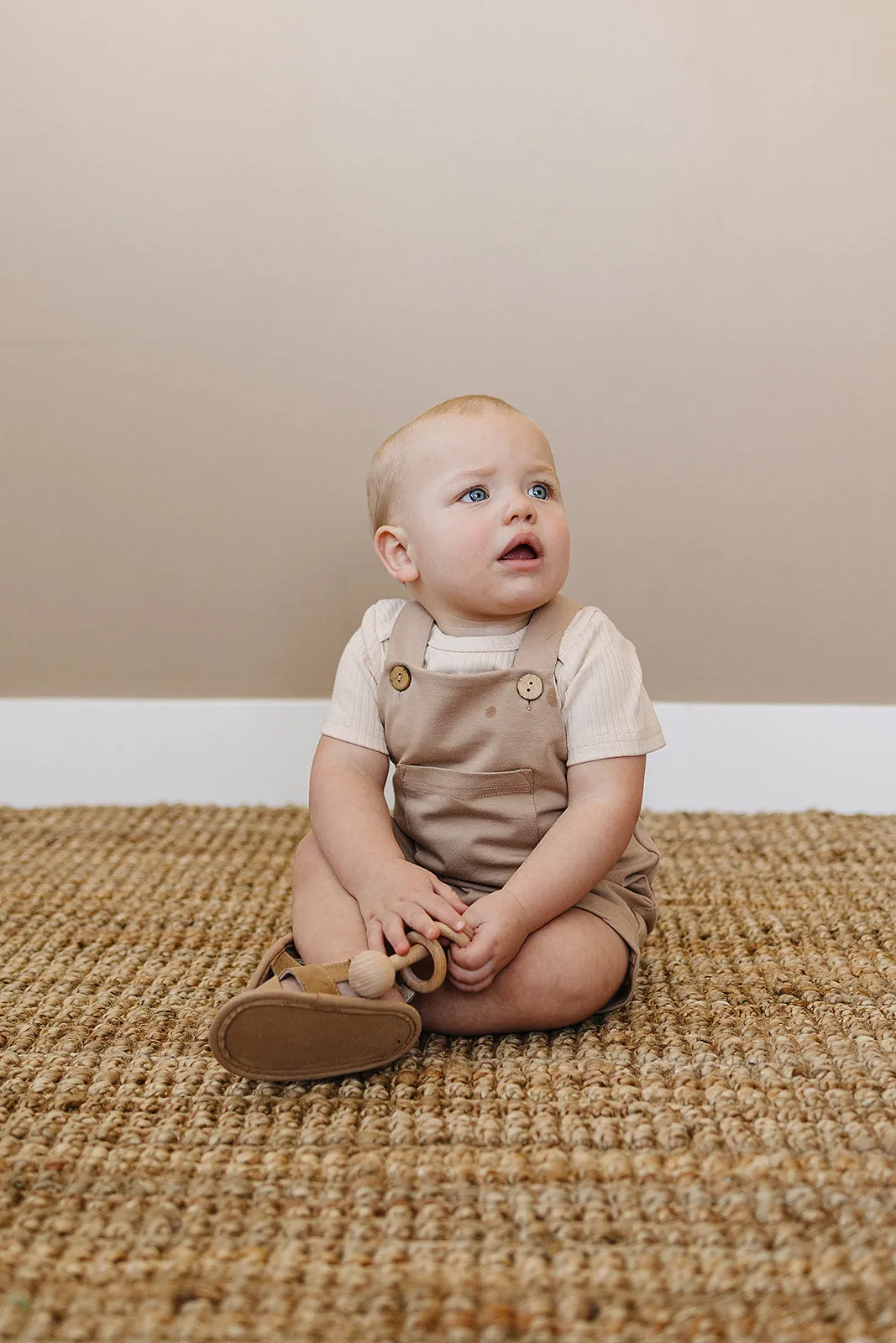 Cream Cotton Ribbed Bodysuit