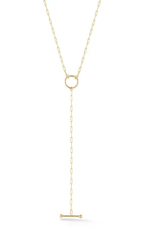 Dainty Chain Toggle Clasp Lariat Necklace