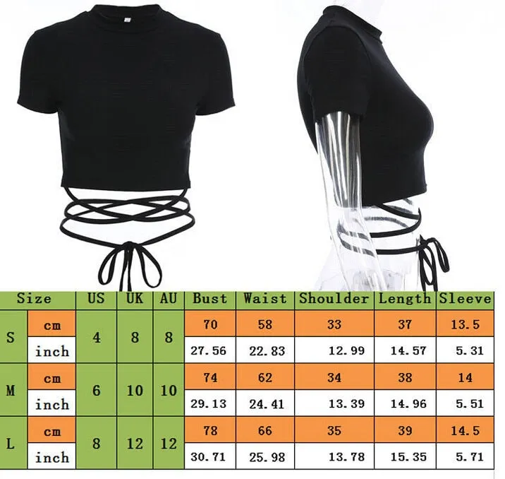 'Damage' Black Alternative Lace Up T-shirt