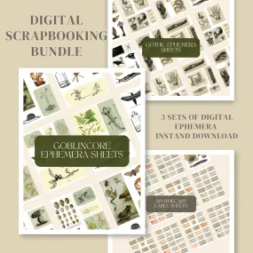 Dark Academia Goblincore Apothecary Ephemera Bundle
