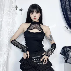 Dark Gothic Vintage Halter Corset Top