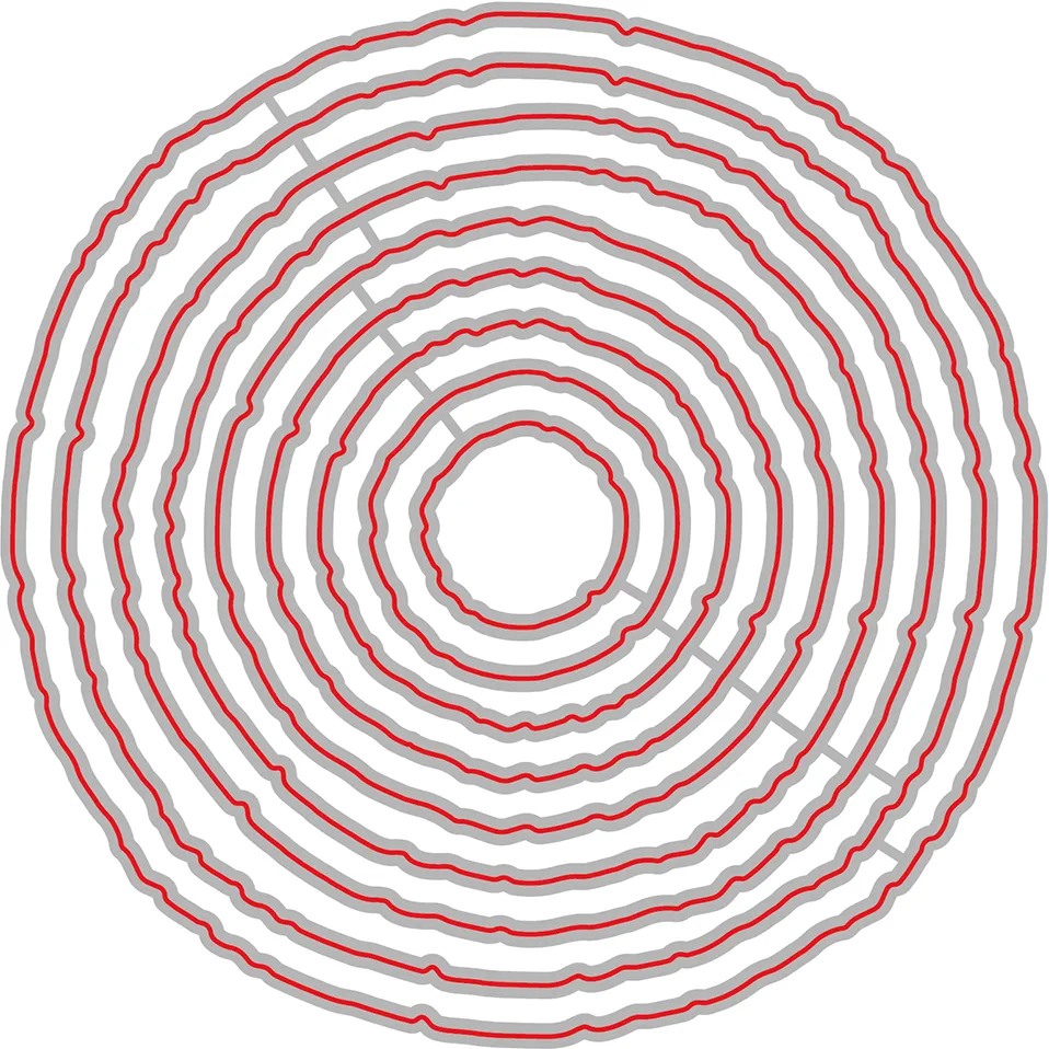 Deckle Edge Circles - Honey Cuts