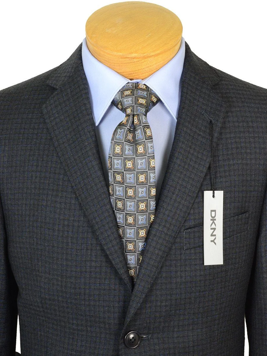 DKNY 17651 Charcoal / Blue Boy's Sports Coat - Check - 100% Tropical Worsted Wool