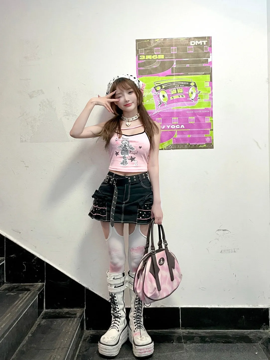 [Evil tooth] Angel besties wing crop top