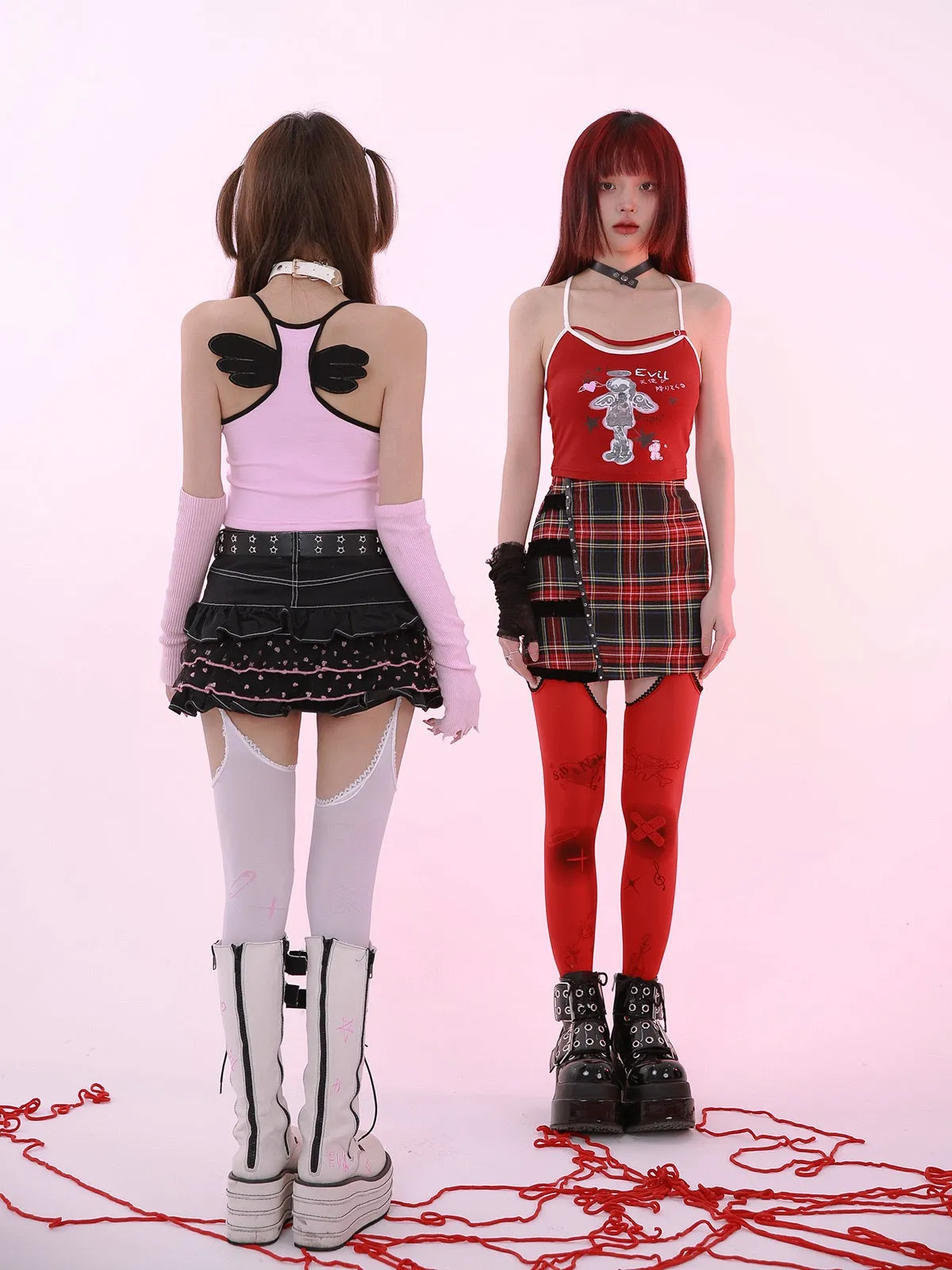 [Evil tooth] Angel besties wing crop top