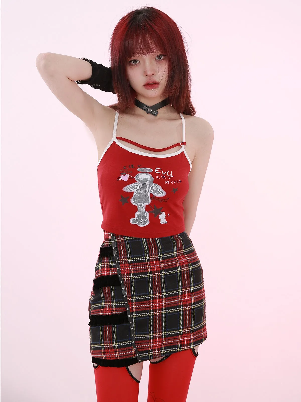 [Evil tooth] Angel besties wing crop top