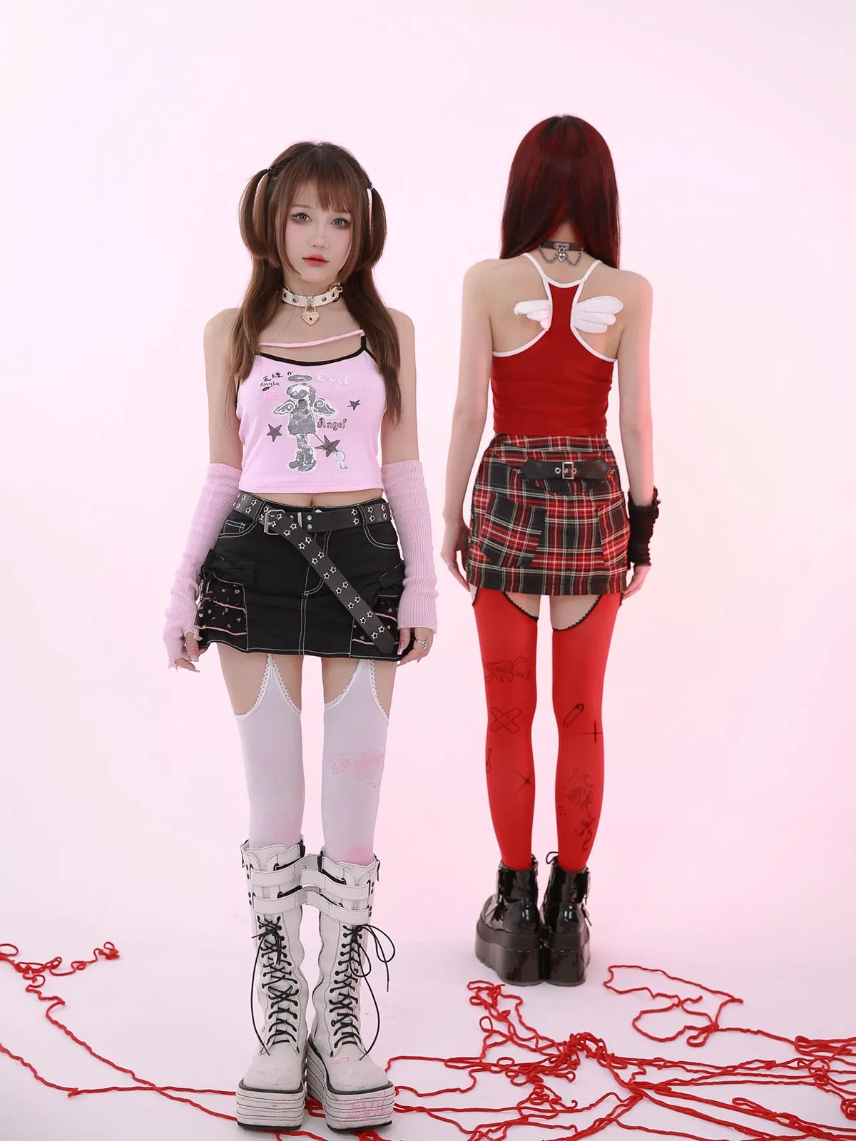 [Evil tooth] Angel besties wing crop top