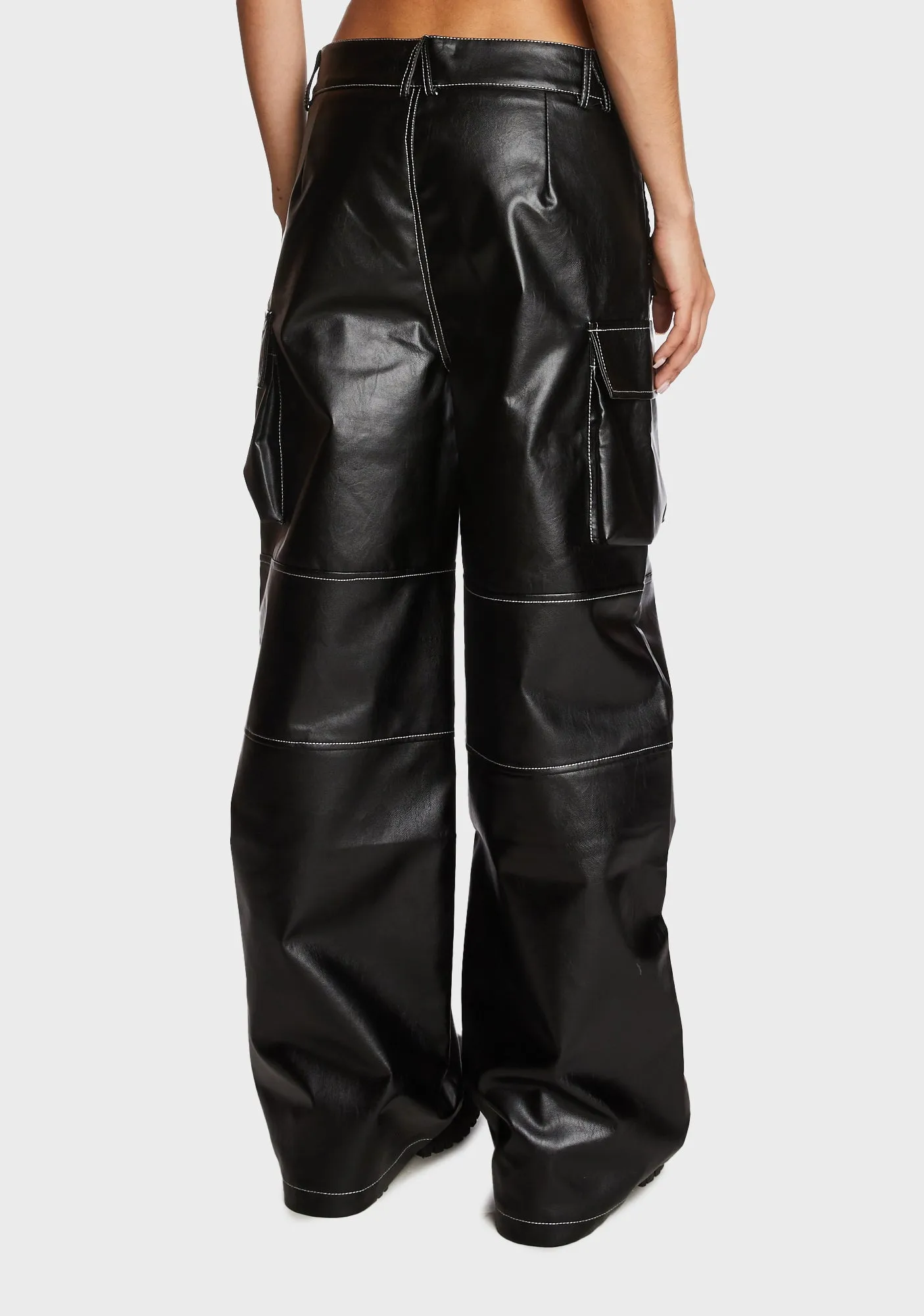 Faye Faux Leather Cargo Pants