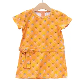Flower Power Plaid Mod Dress For Baby And Toddler Girls