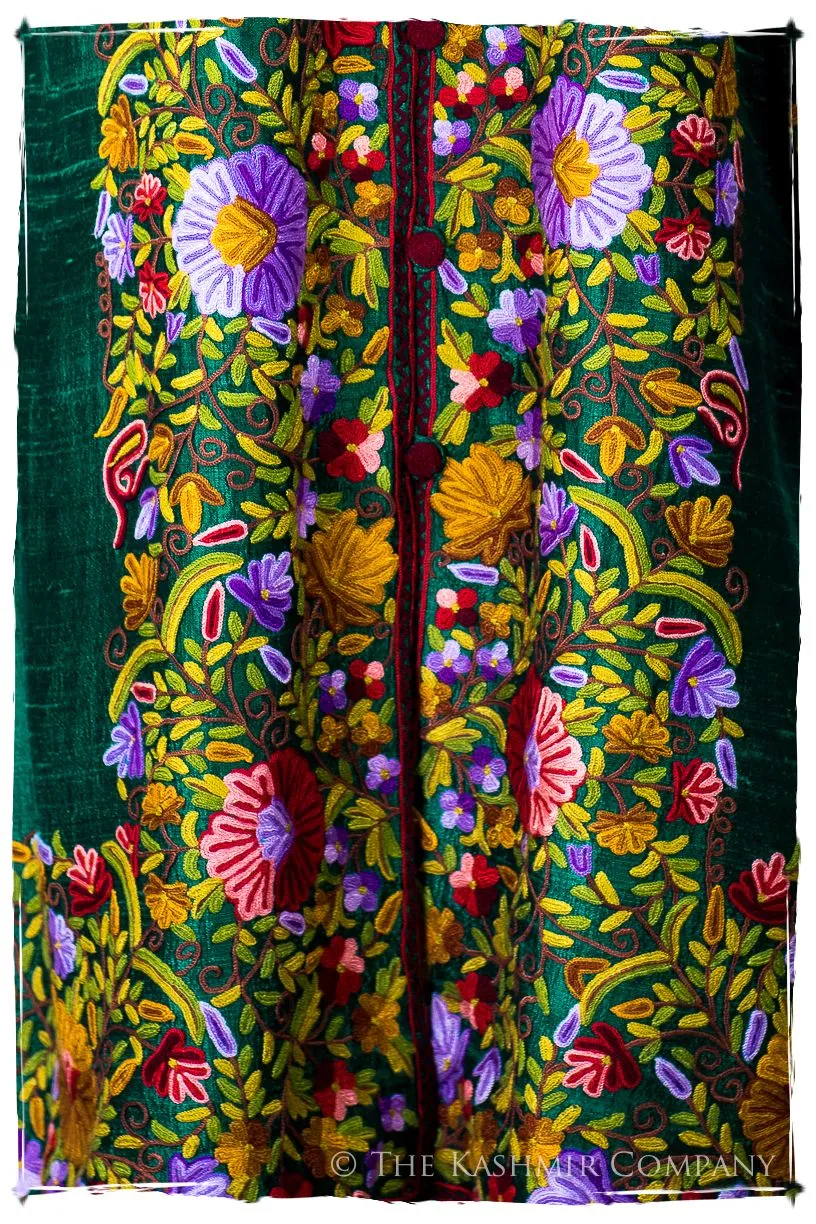 Française Mirabelle Paradis du'vert Renoir Silk Coat