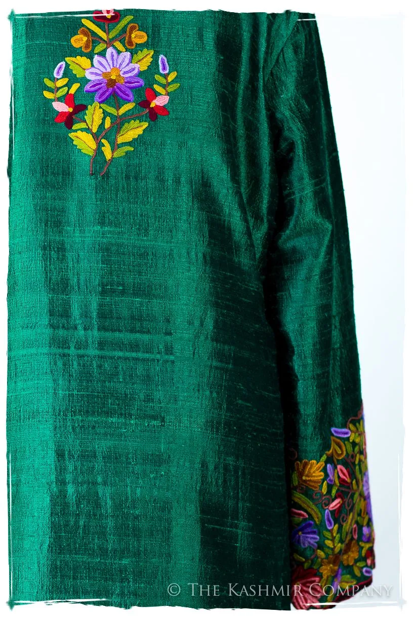 Française Mirabelle Paradis du'vert Renoir Silk Coat