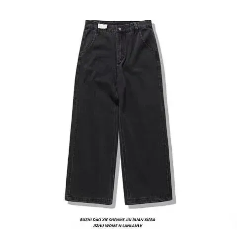 Getadme Jeans New Harajuku Hip Hop Retro Skull Graphic Embroidered Baggy Jeans Denim Pants Men Women Goth High Waist Wide Trousers