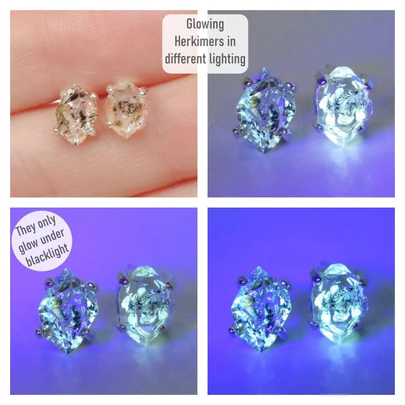 Glowing Herkimer Earrings