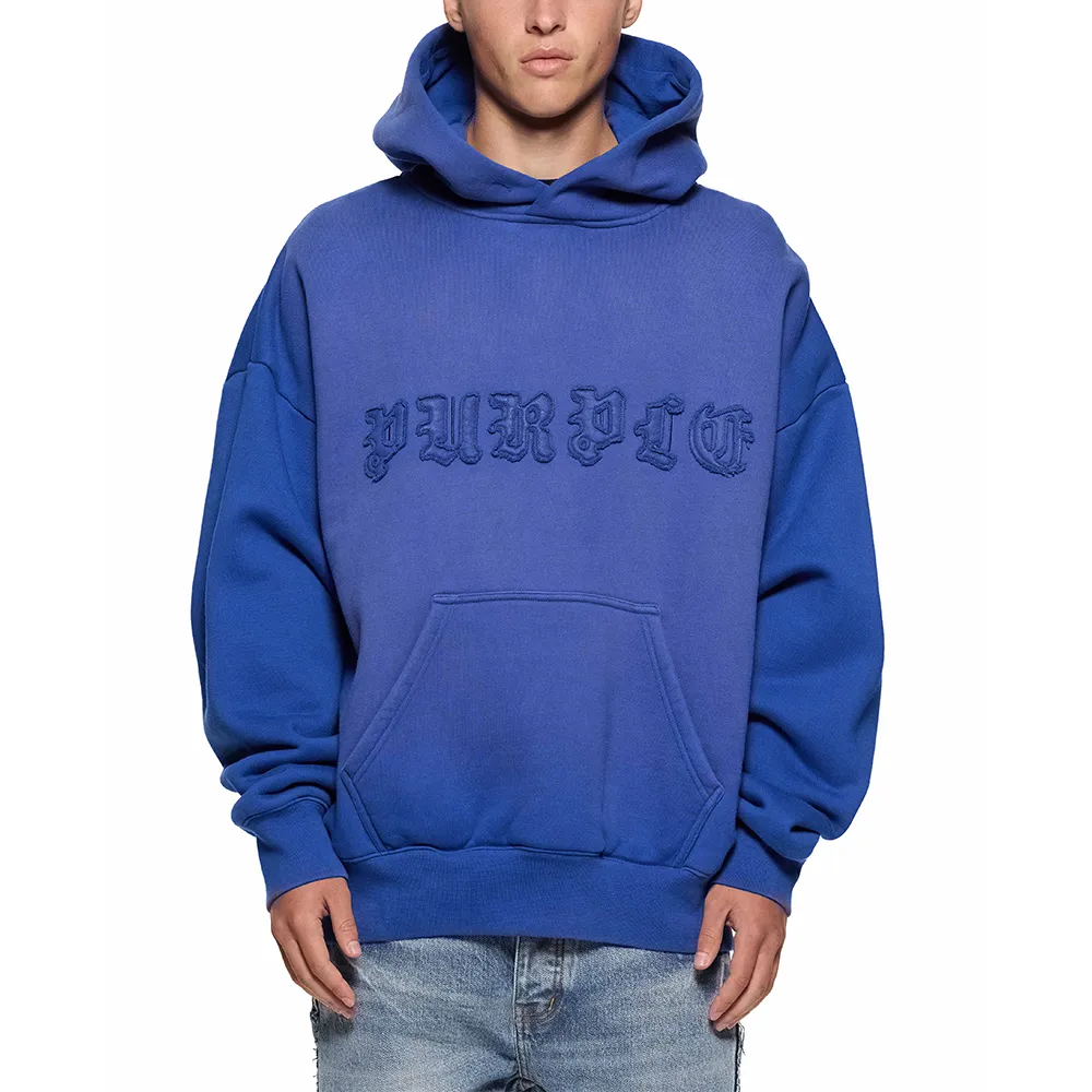Gothic Applique Hoodie 'Blue'