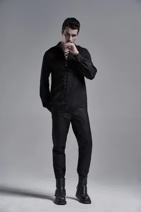 Gothic black jacquard shirt