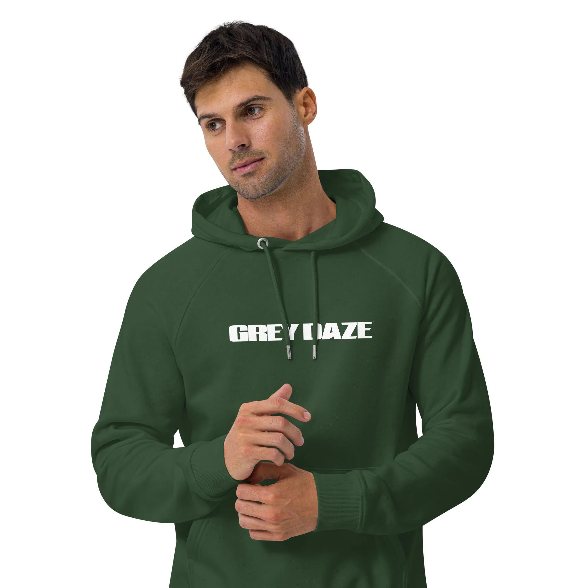 Grey Daze Logo Unisex eco raglan hoodie
