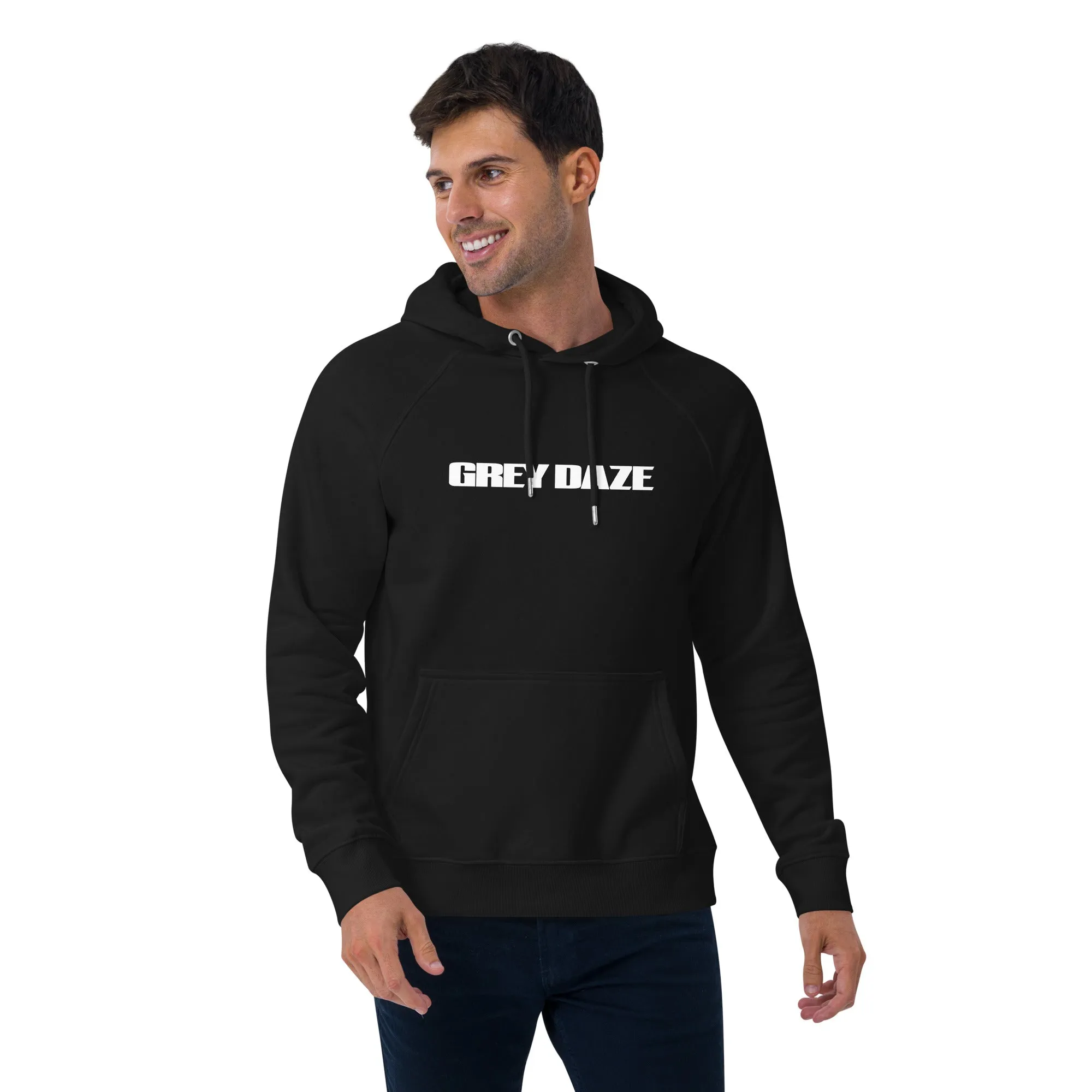 Grey Daze Logo Unisex eco raglan hoodie