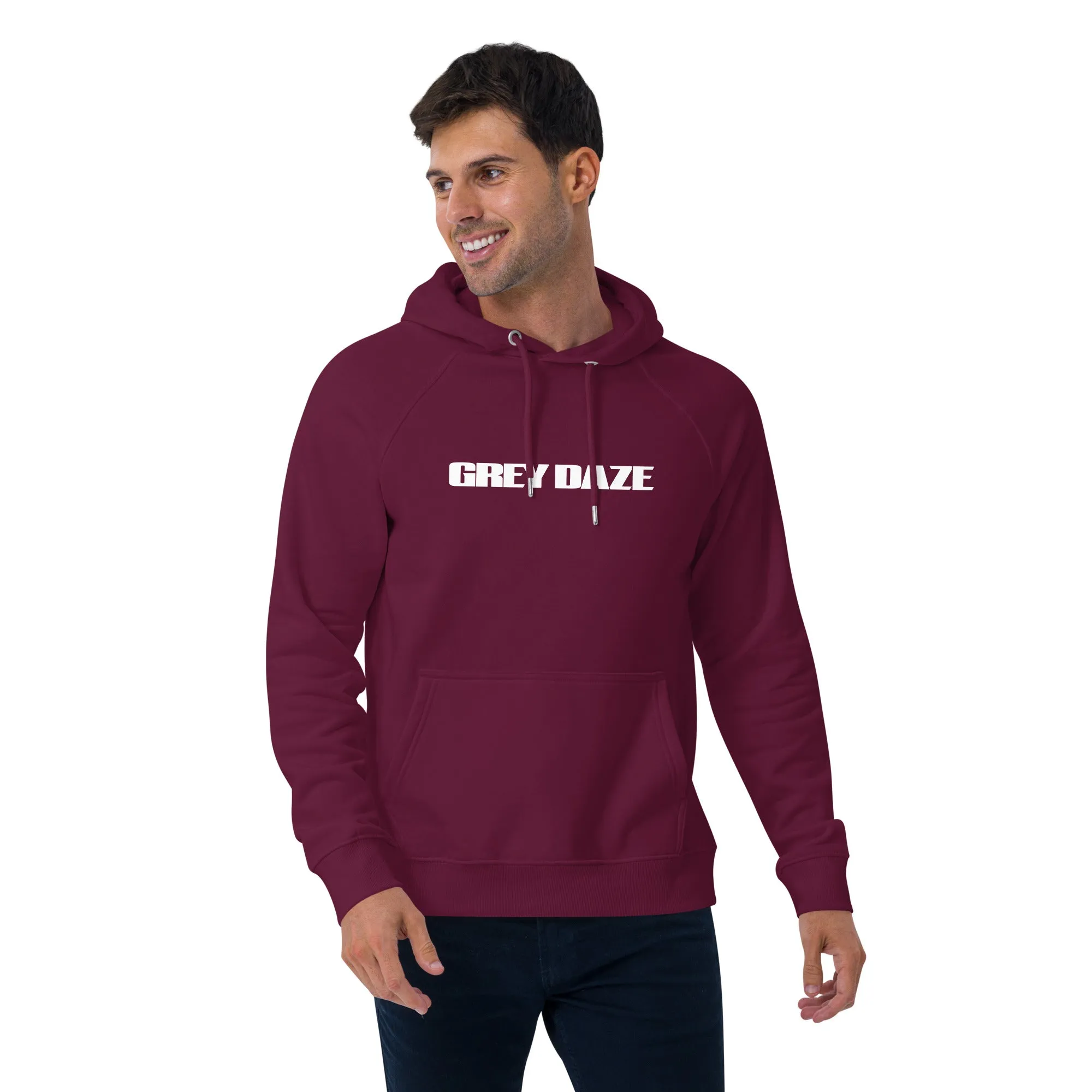 Grey Daze Logo Unisex eco raglan hoodie