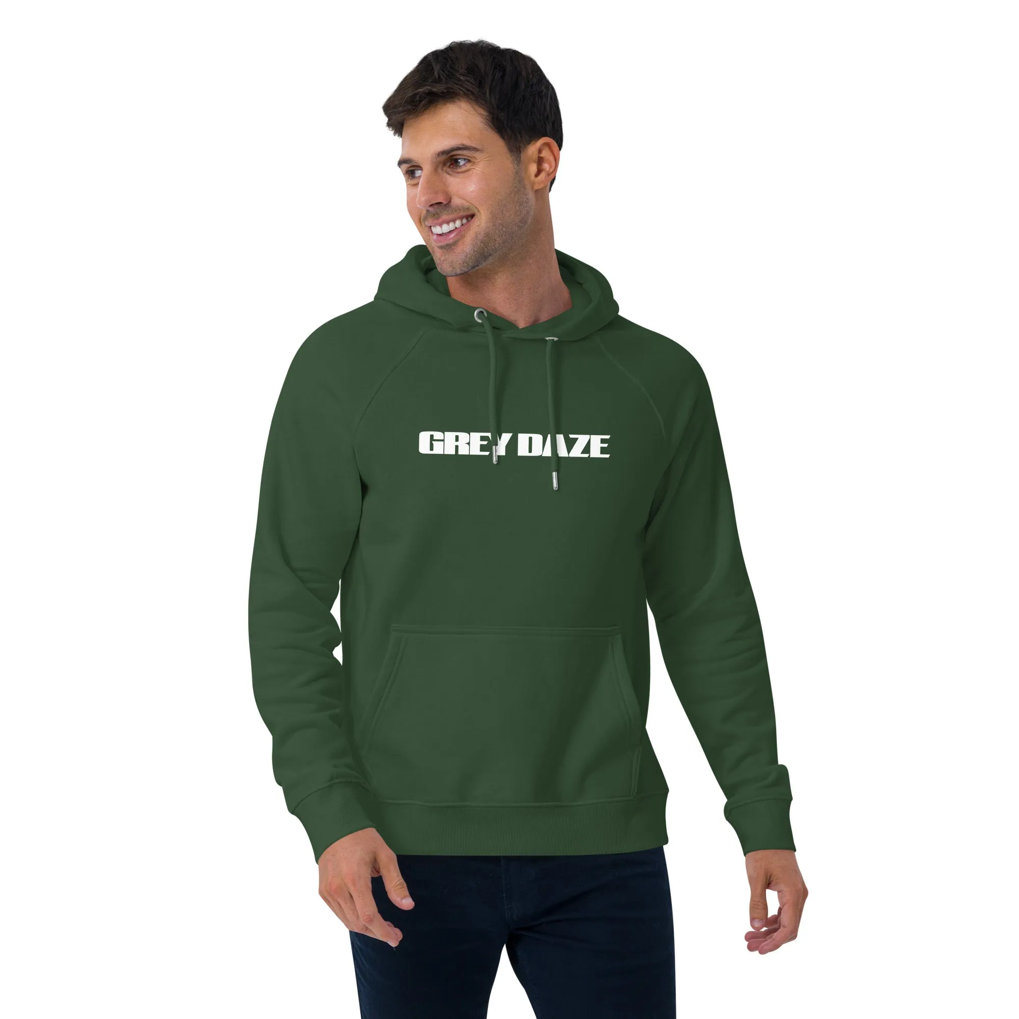 Grey Daze Logo Unisex eco raglan hoodie