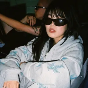 Grunge Y2k Cross Hoodie Set