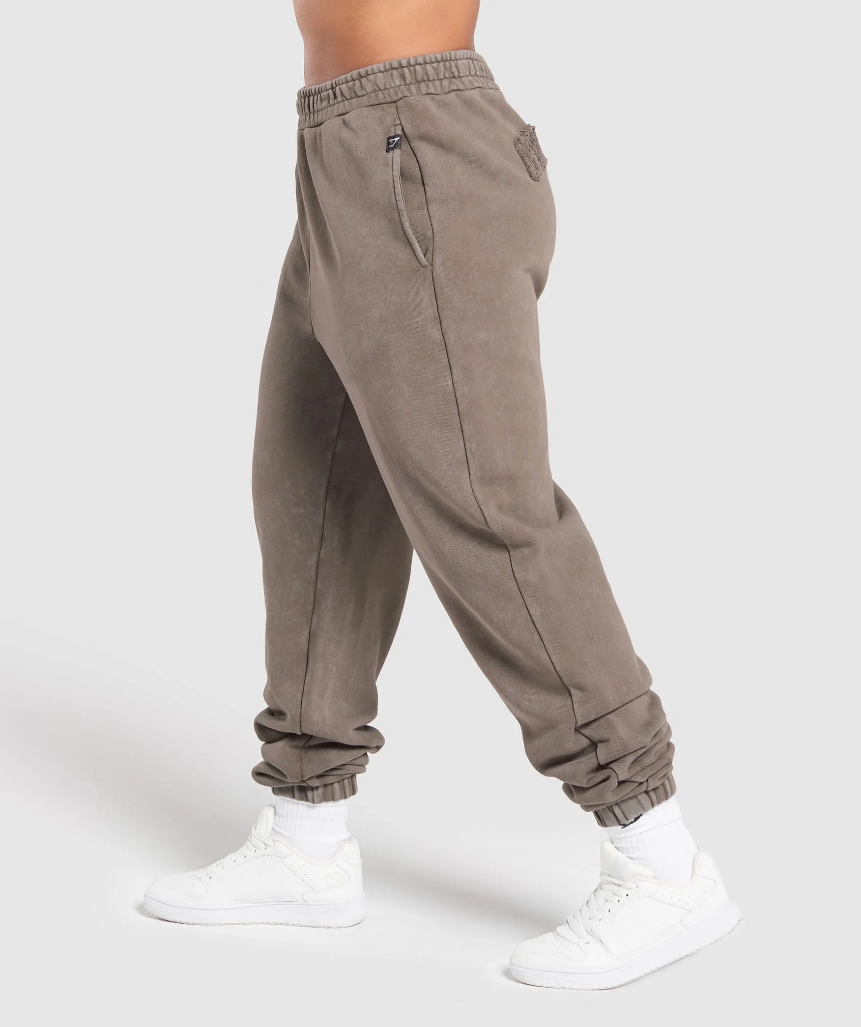 Gymshark Grunge Oversized Joggers - Camo Brown
