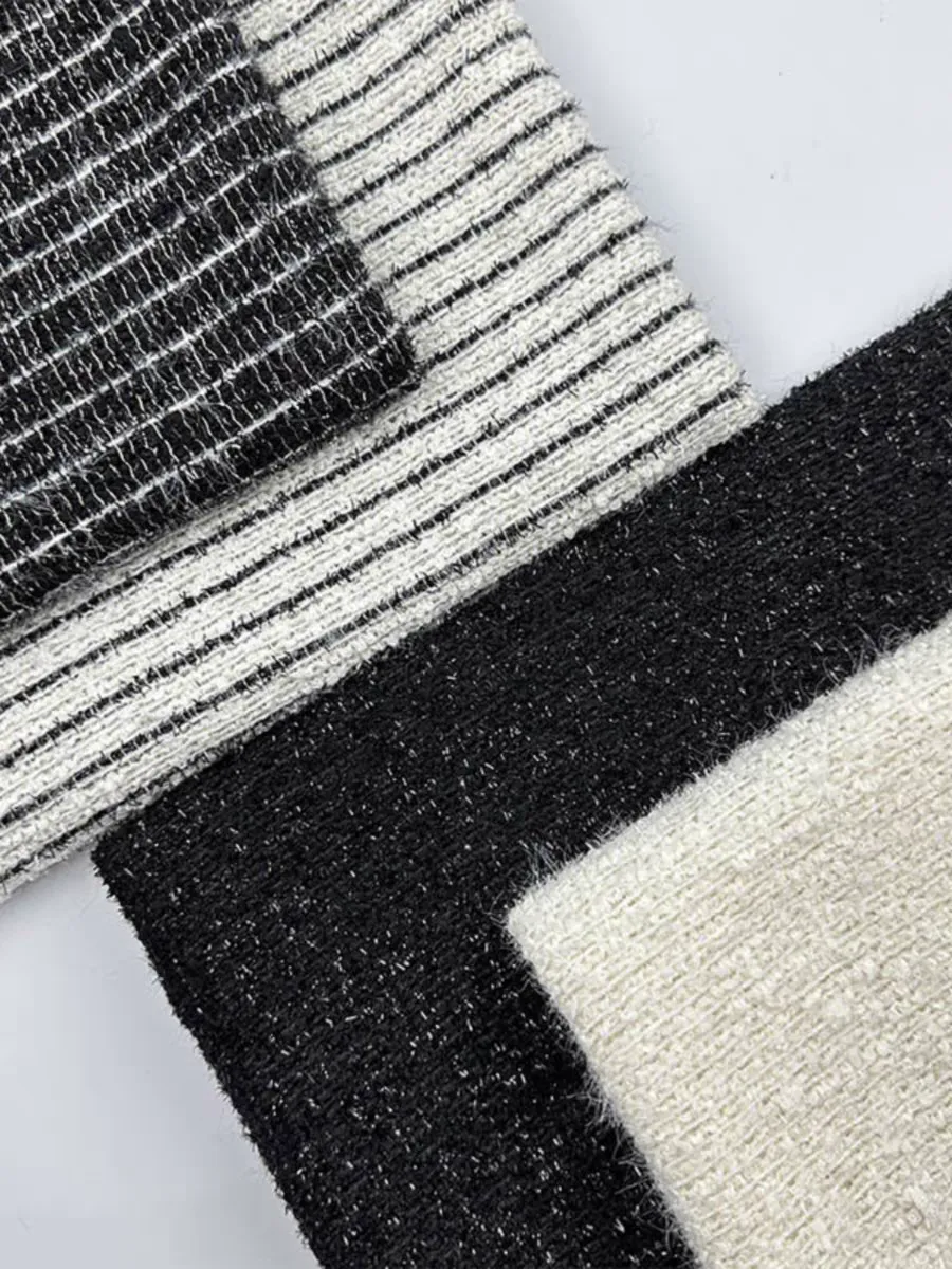 High-end heavyweight small fragrance fabric texture bright silk woven designer clothing jacket DIY handmade luggage fabric