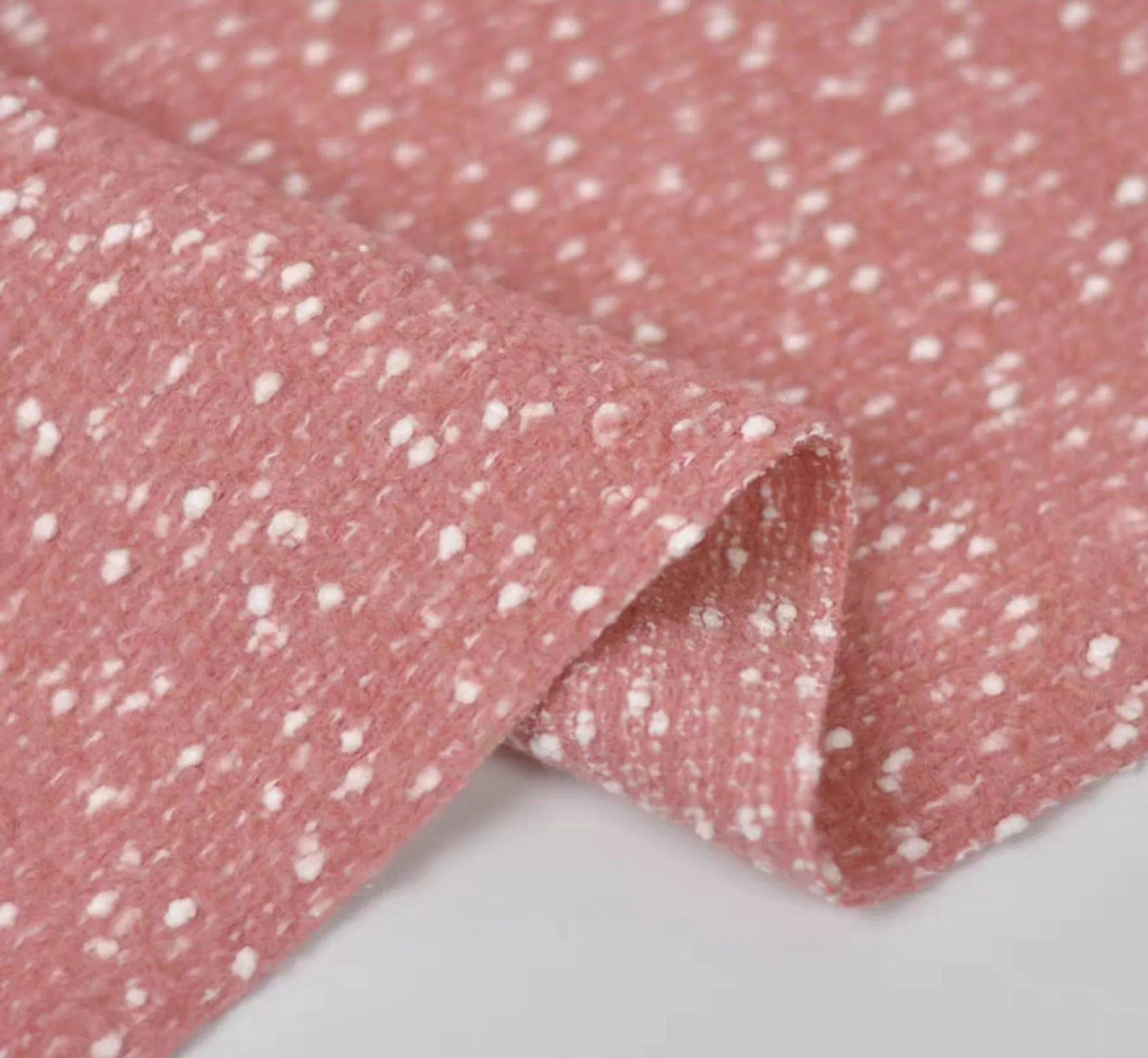 High-end woolen small fragrant woven wool coat fabric Gold silk Icelandic tweed suit clothing fabric