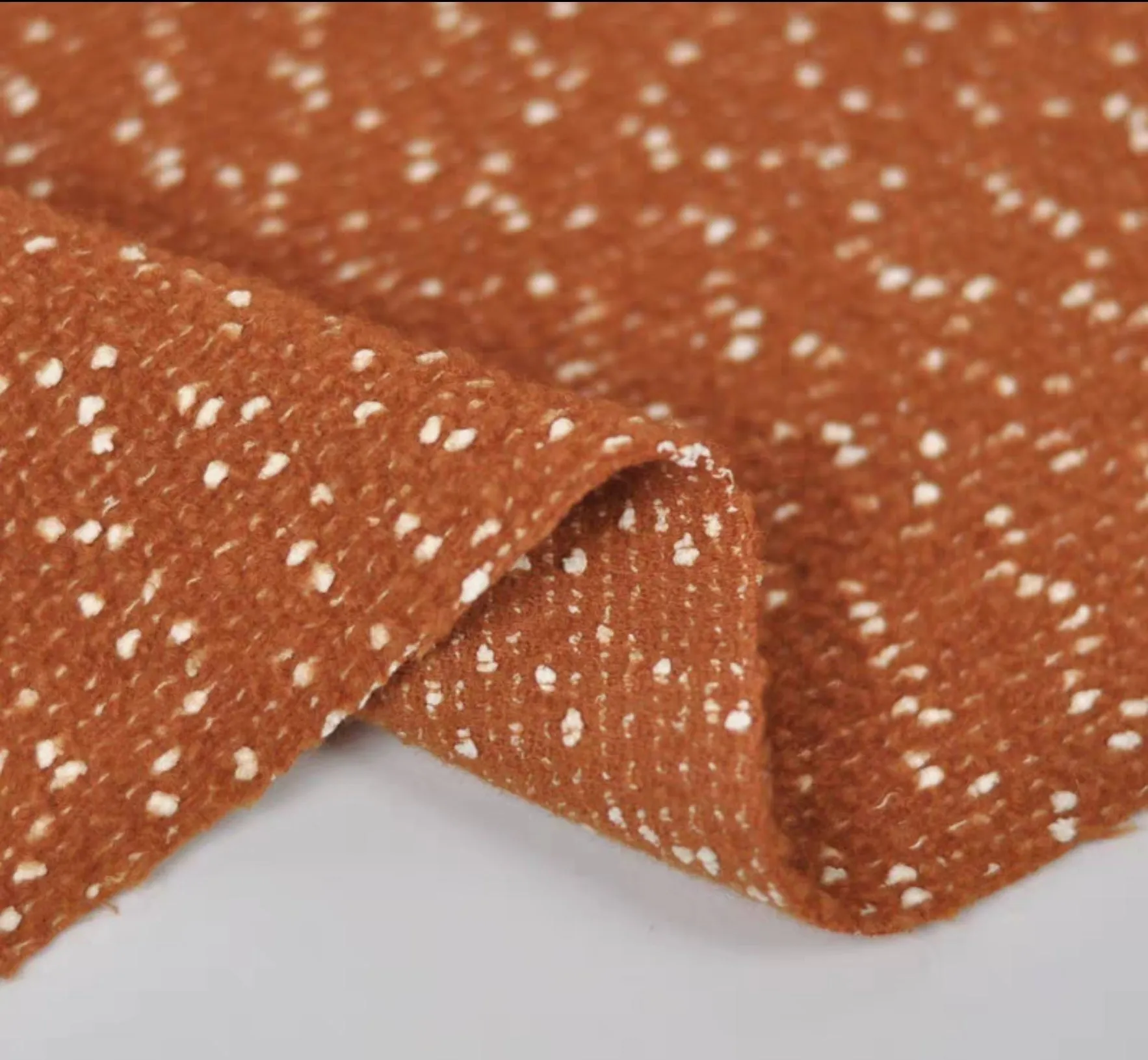 High-end woolen small fragrant woven wool coat fabric Gold silk Icelandic tweed suit clothing fabric