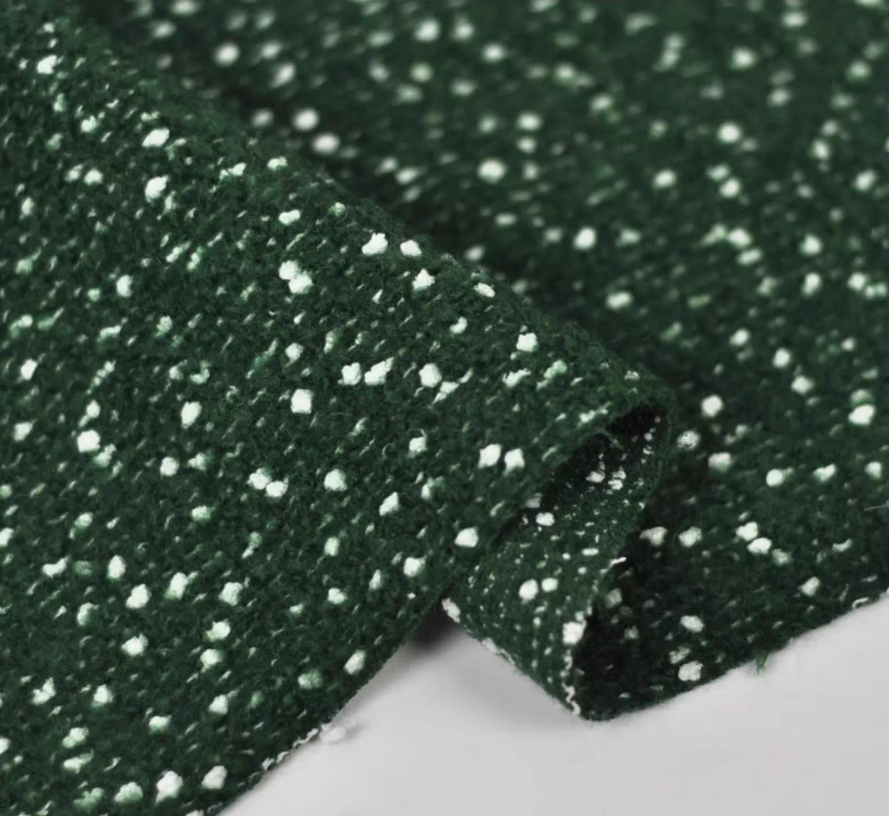 High-end woolen small fragrant woven wool coat fabric Gold silk Icelandic tweed suit clothing fabric