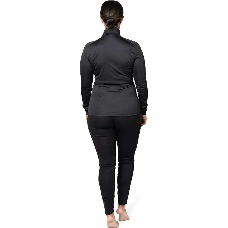 Hot Chillys Wopeach Skins Solid T-Neck Womens Black X-Large