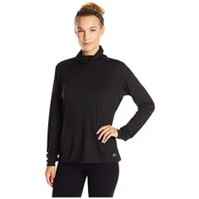 Hot Chillys Wopeach Skins Solid T-Neck Womens Black X-Large