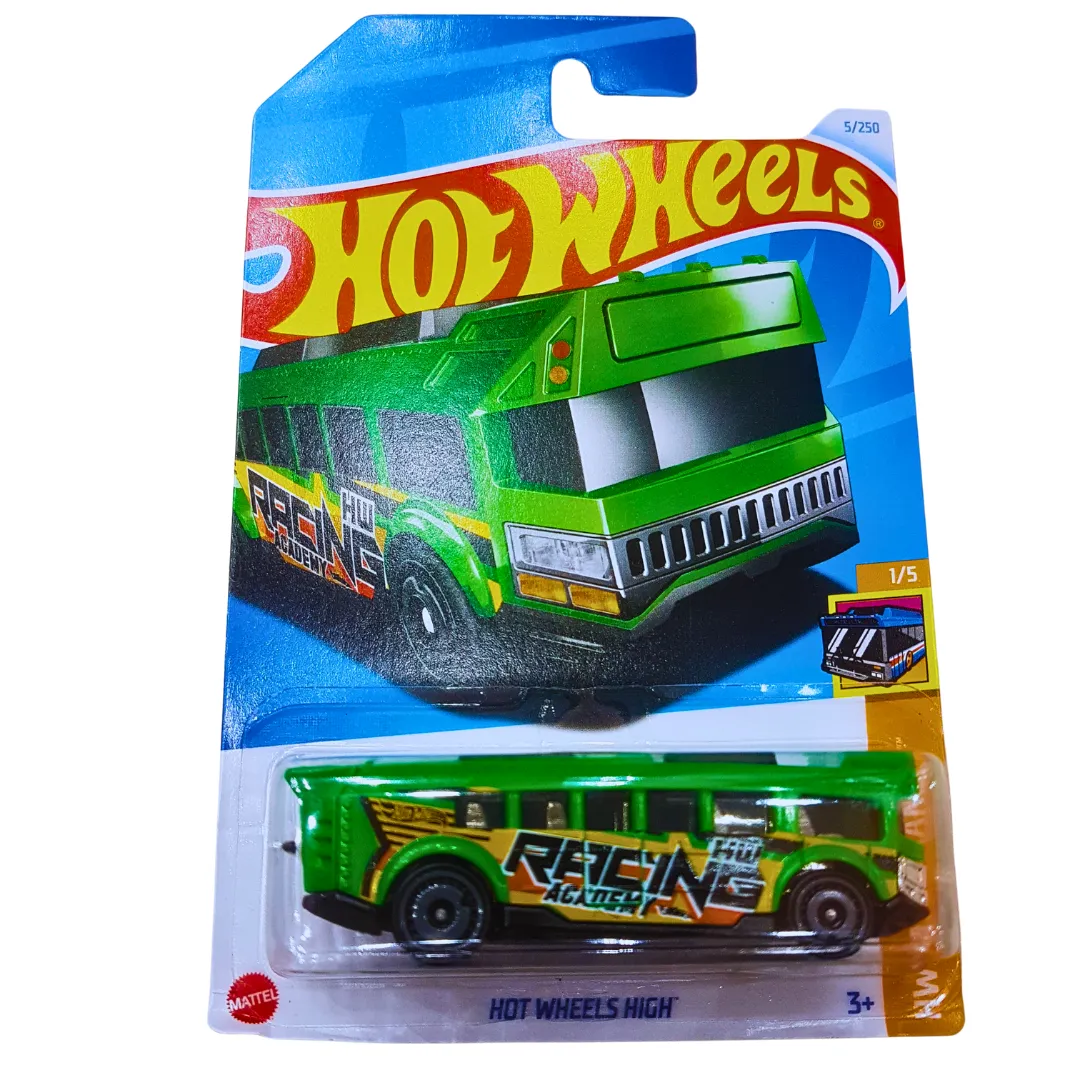 Hot Wheels High Racing Bus Die-Cast Vehicle - Unique School Bus from HW Metro Series