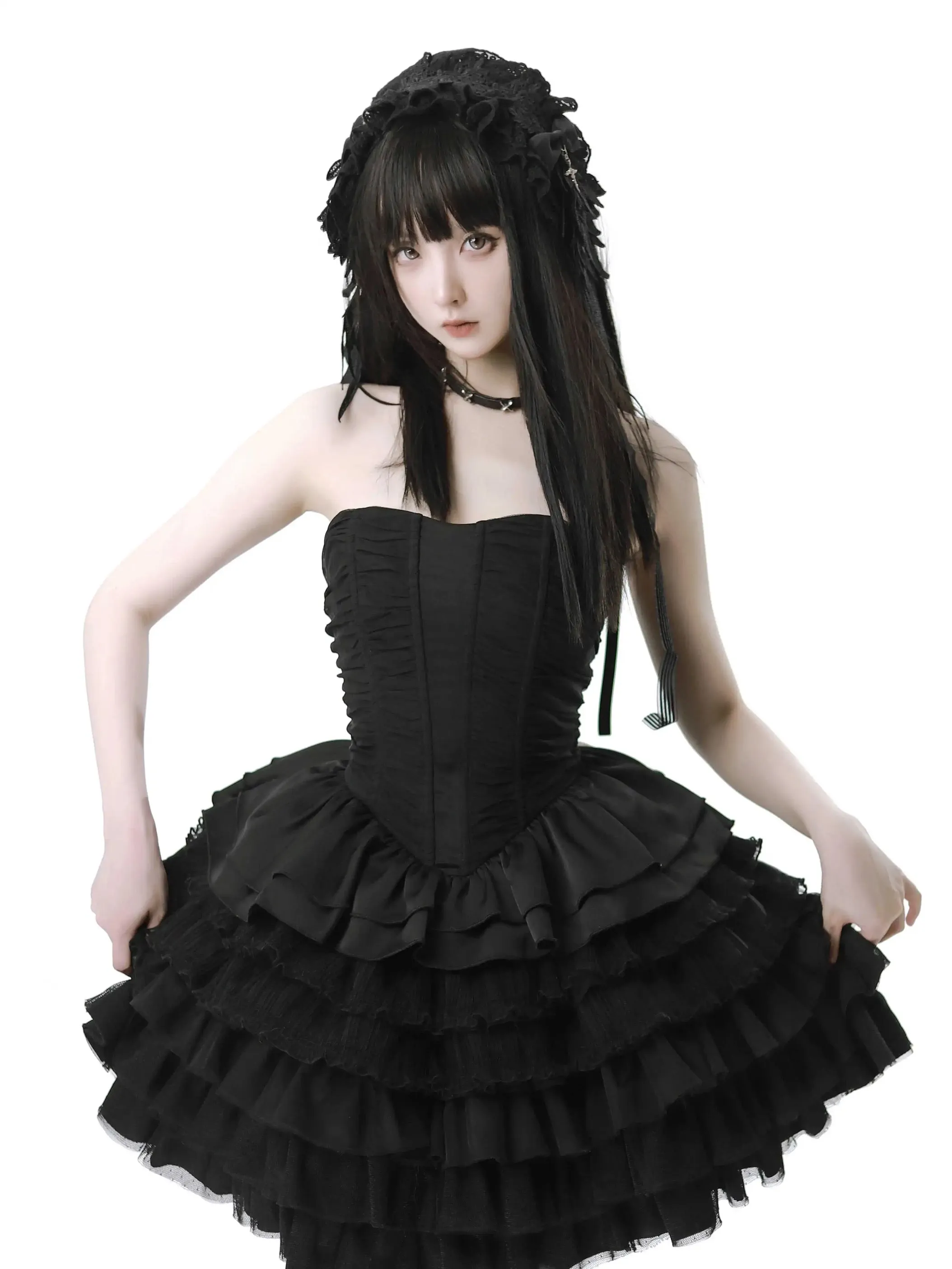 I know I’m your favorite princess cake style corset top dress set