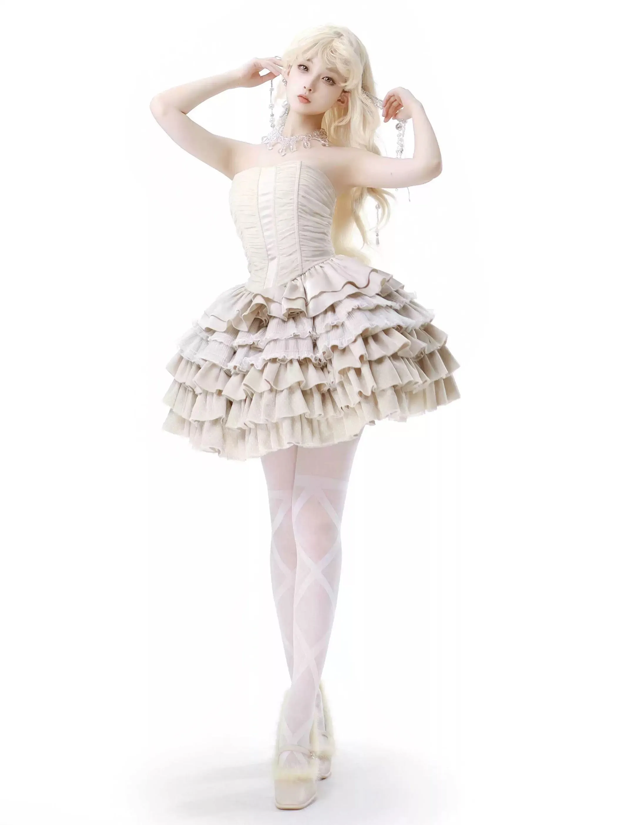 I know I’m your favorite princess cake style corset top dress set