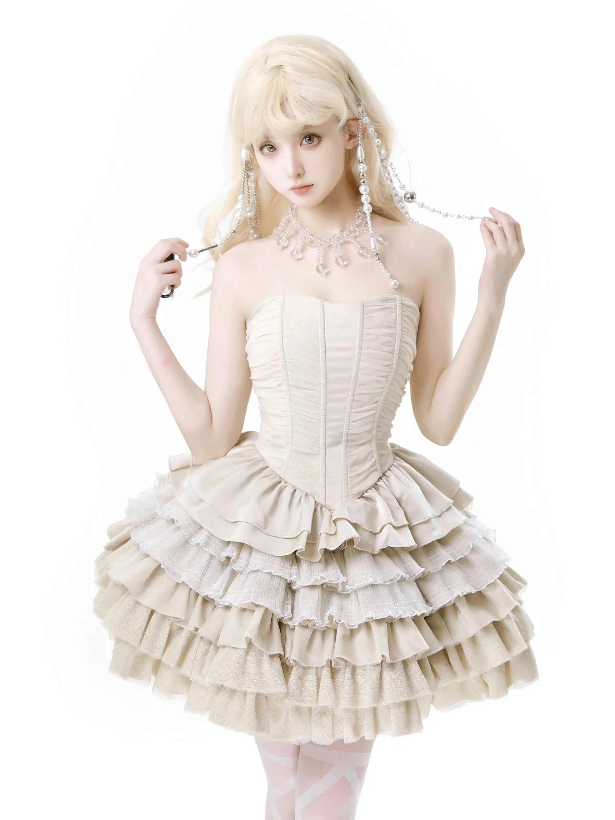I know I’m your favorite princess cake style corset top dress set