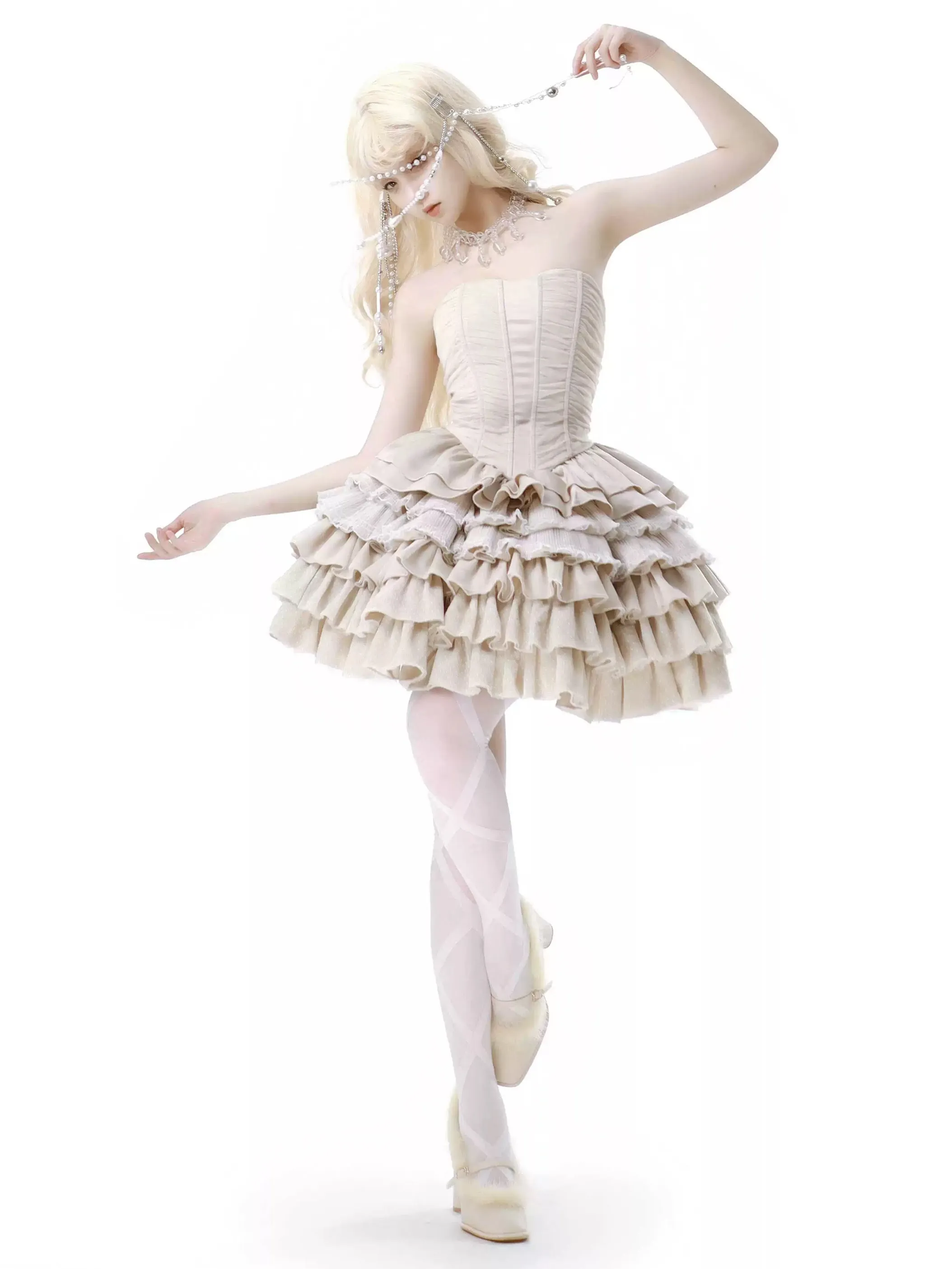 I know I’m your favorite princess cake style corset top dress set