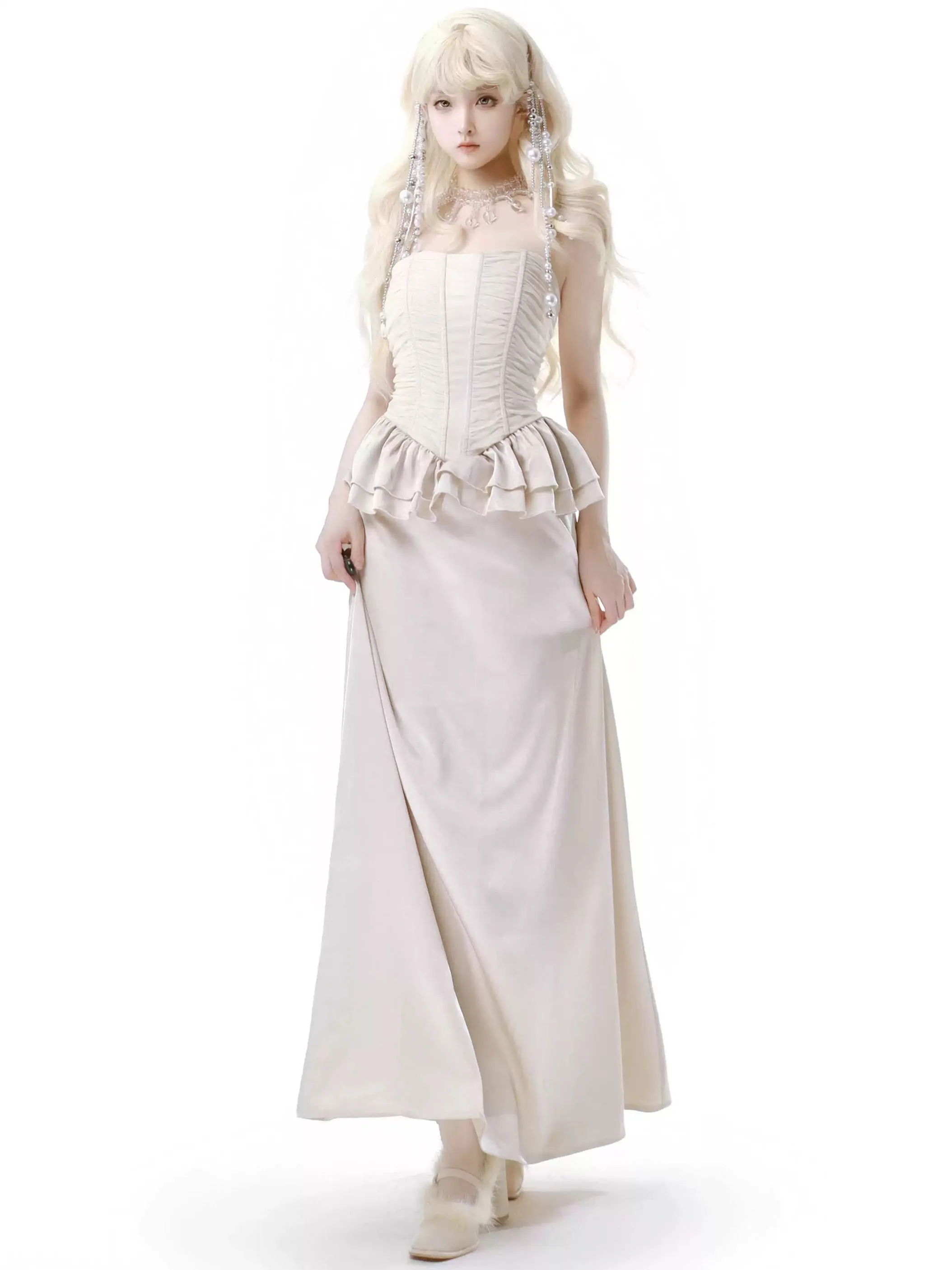 I know I’m your favorite princess cake style corset top dress set