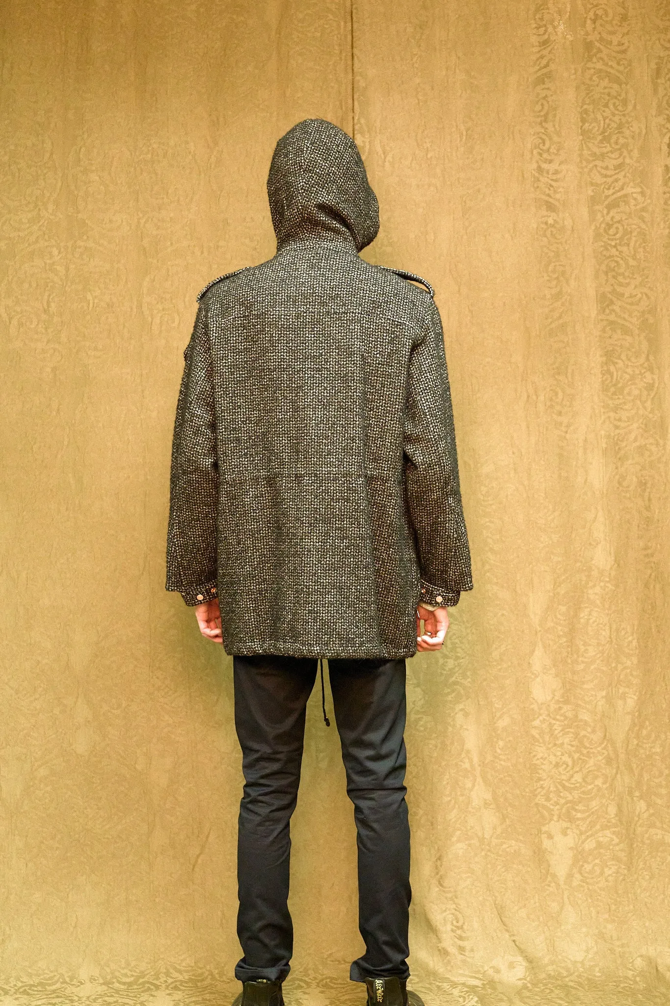 IMMORTAL Peter Parka - Tweed Charcoal and Black