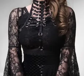 'Jenna' Black Gothic Multi Layered Harness