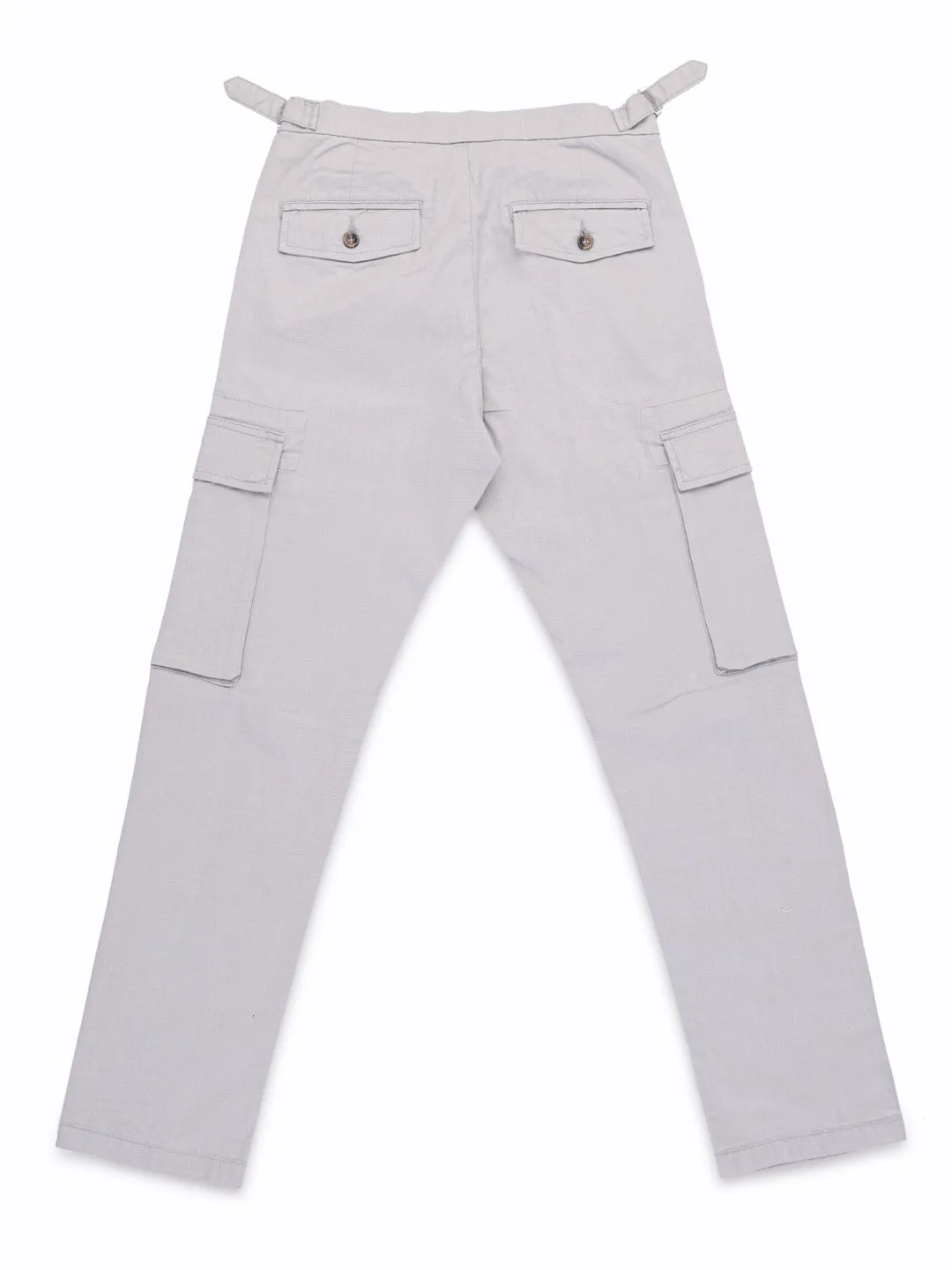 Light Grey Cotton Stretch Cargo Pant