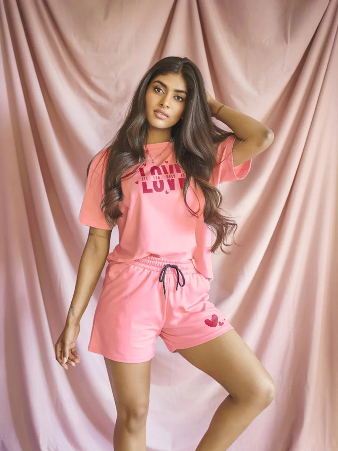 Love Special Cotton T shirt & Shorts Combo set