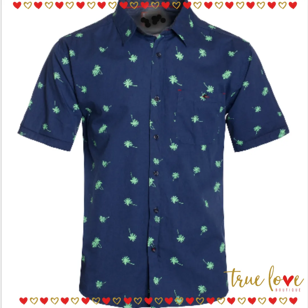 Men Navy Palm