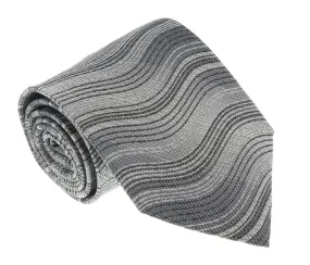 Missoni U1337 Silver/Gray Pencil Pure Silk Tie