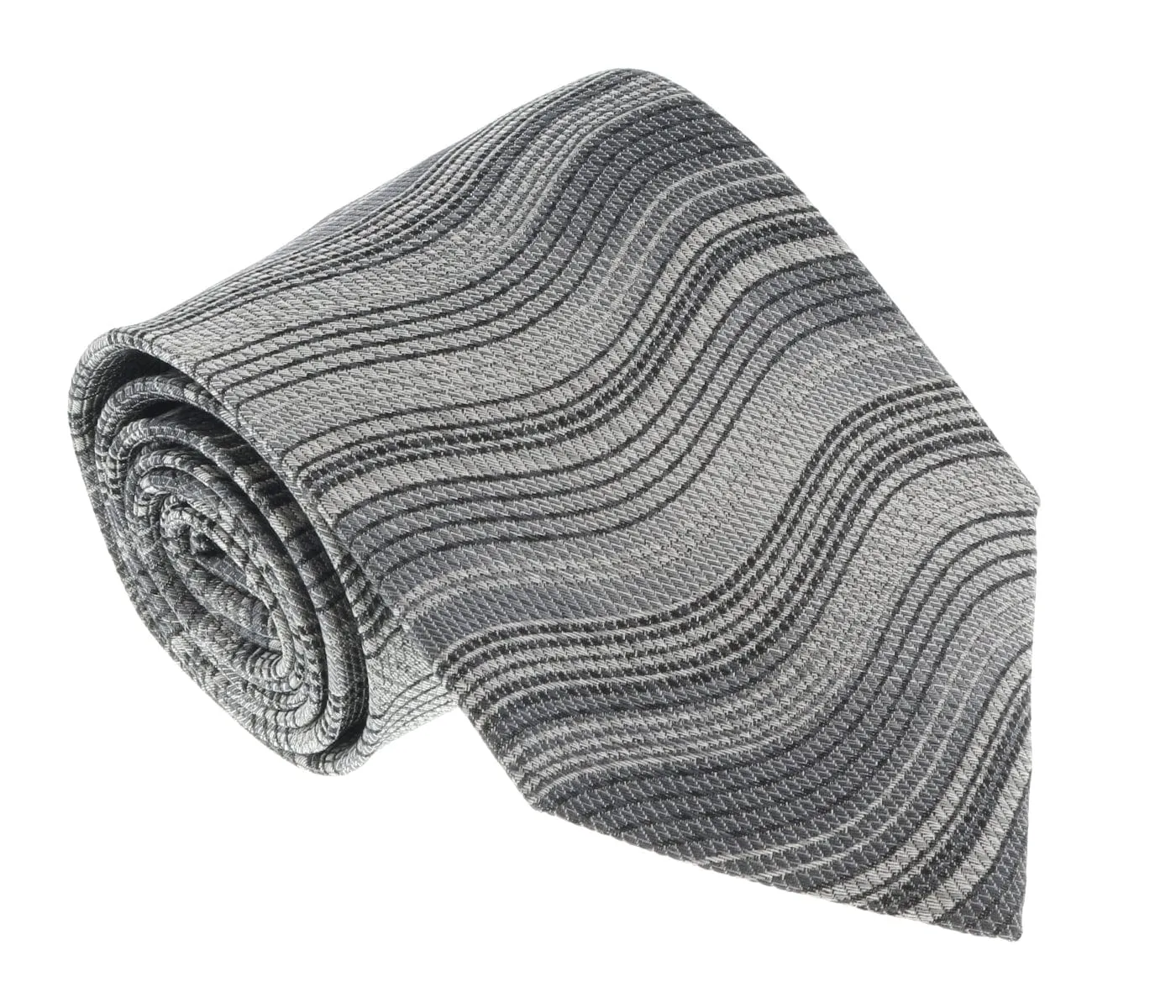 Missoni U1337 Silver/Gray Pencil Pure Silk Tie