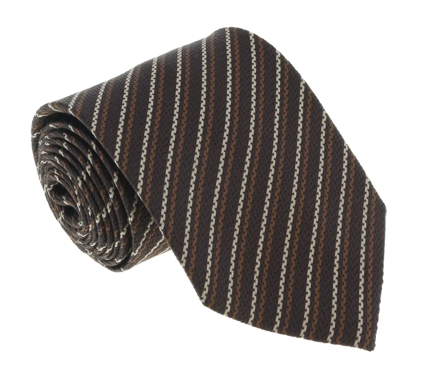 Missoni U4544 Brown/Tan Pencil Pure Silk Tie