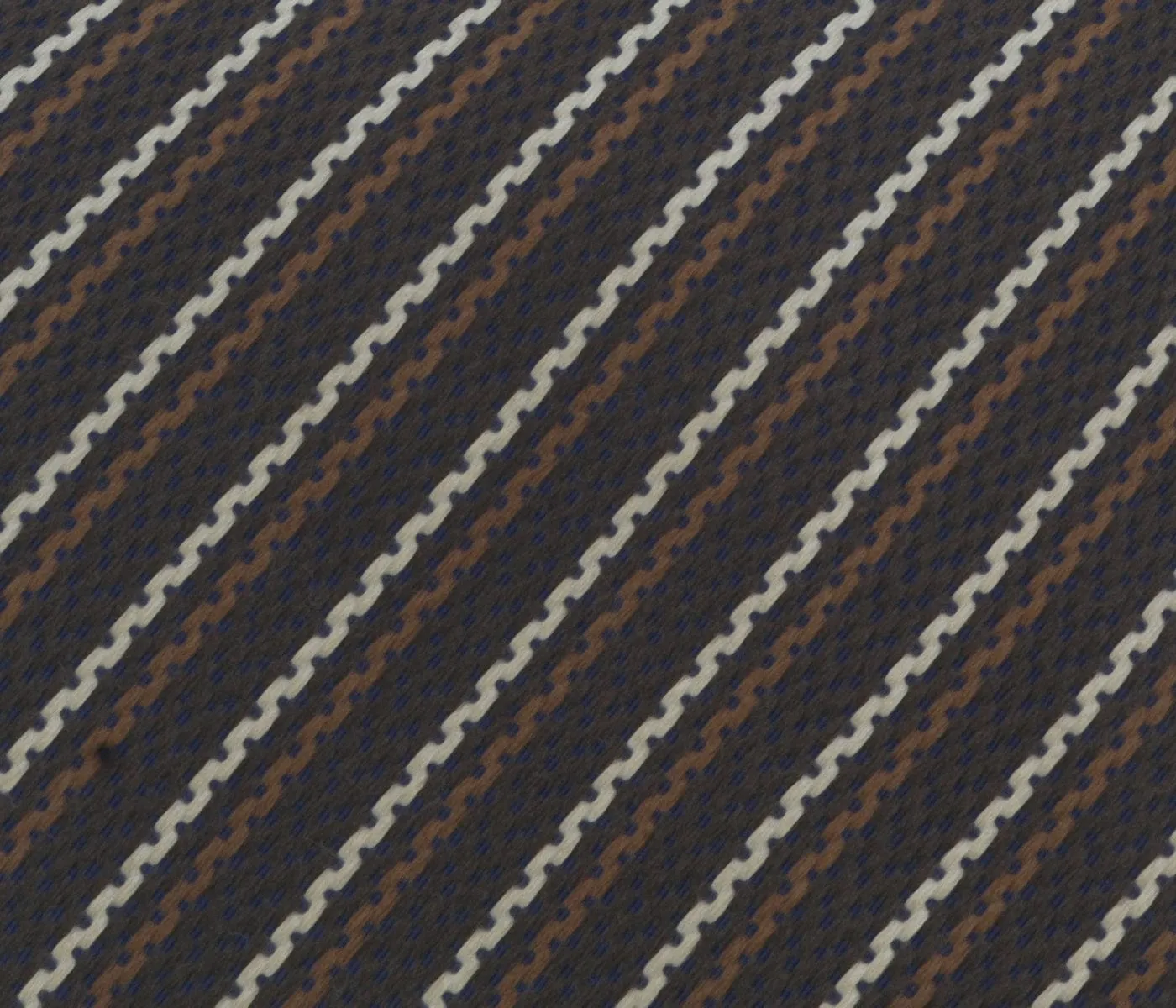 Missoni U4544 Brown/Tan Pencil Pure Silk Tie